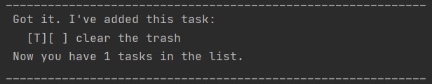Adding a Todo task